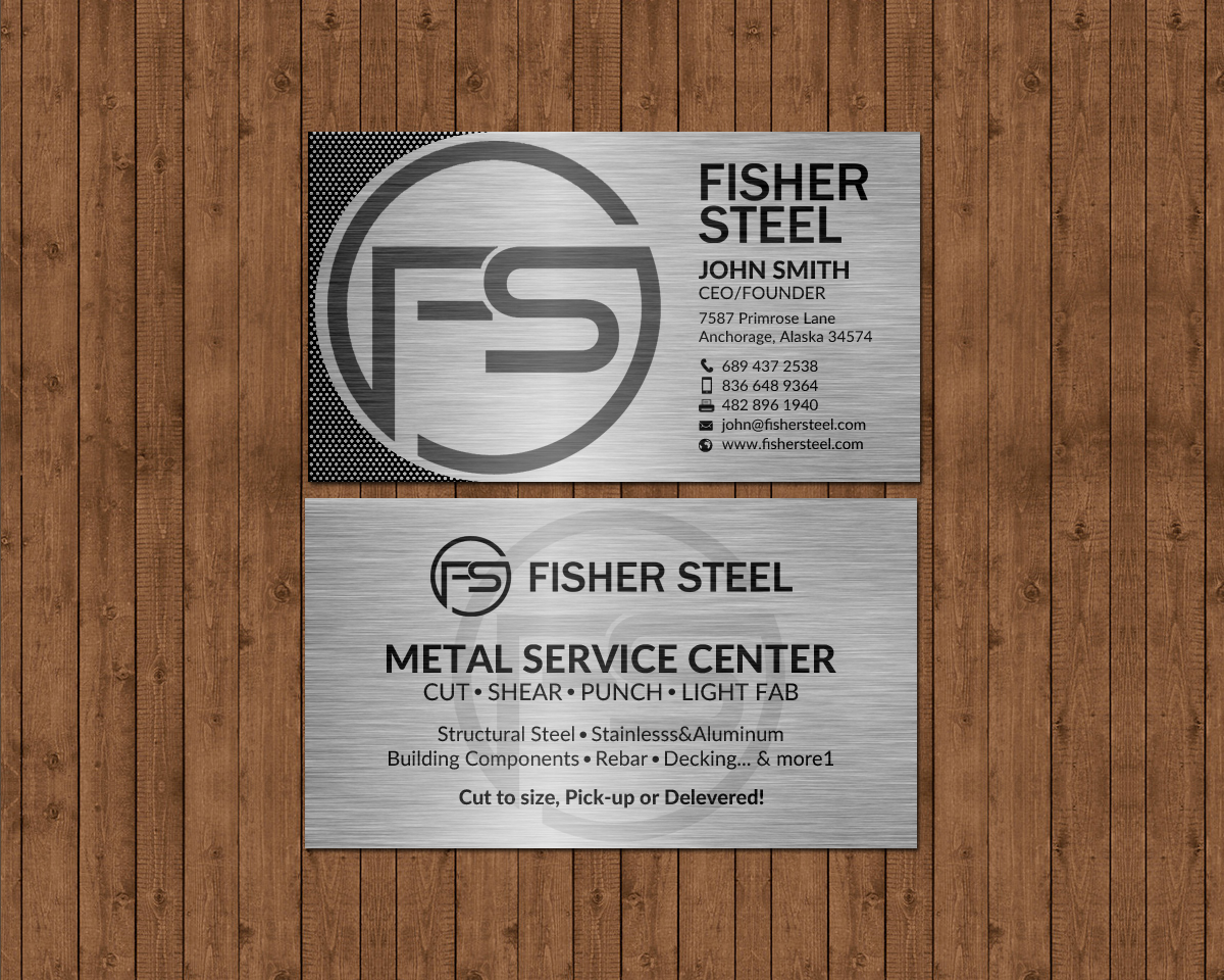 Business Card Design by chandrayaan.creative for Fisher Steel | Design #18913342