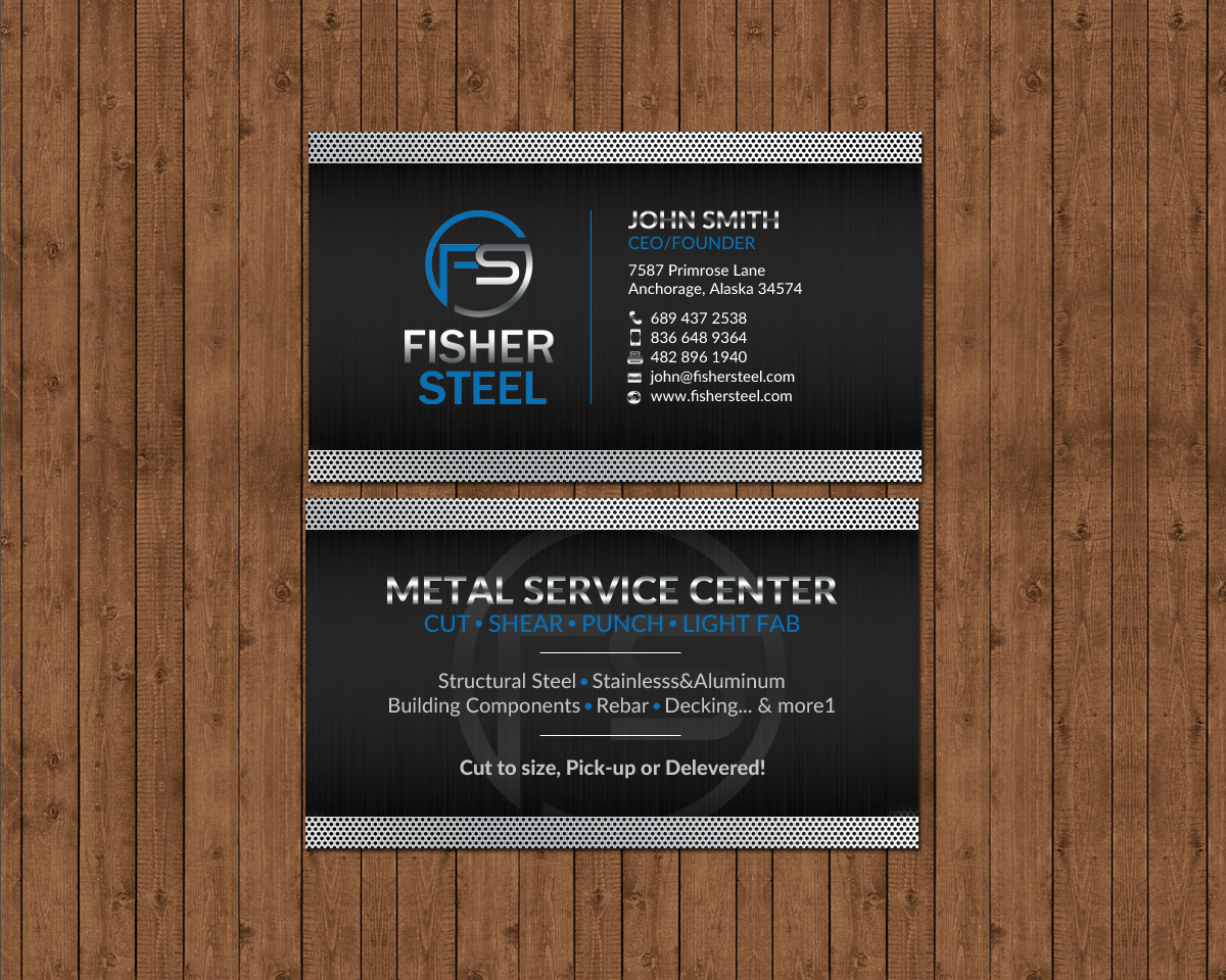 Design de Carte de Visite par chandrayaan.creative pour Fisher Steel | Design #18913344