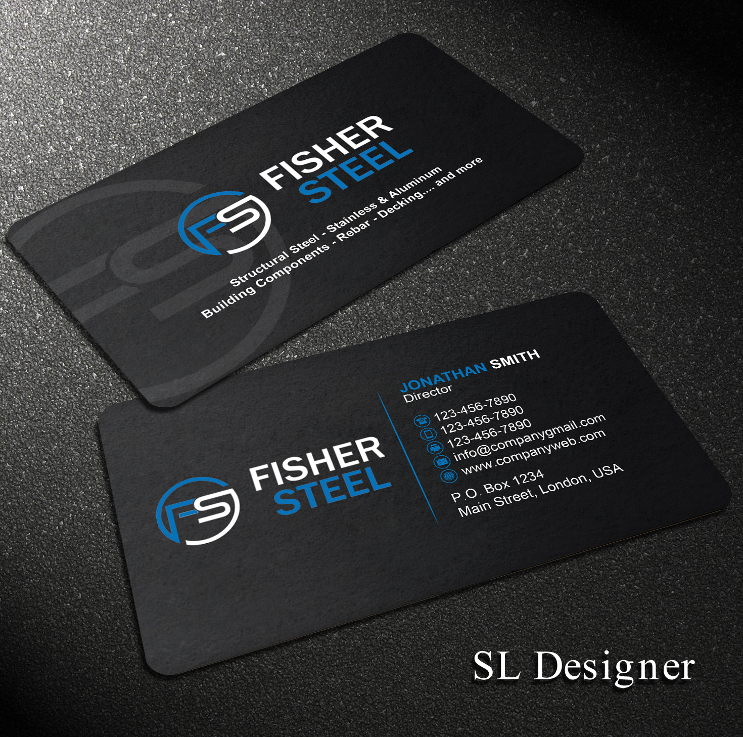 Business Card Design by SL Designer for Fisher Steel | Design #18887205