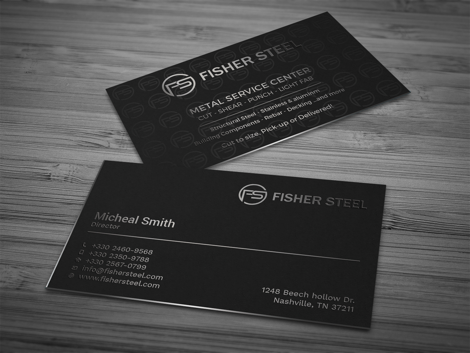Business Card Design by Tripti Ranjan Gain for Fisher Steel | Design #18832130