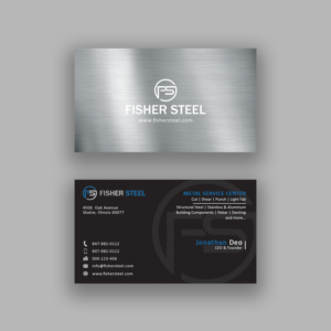 Business Card Design by Moumita_ for Fisher Steel | Design: #18852288