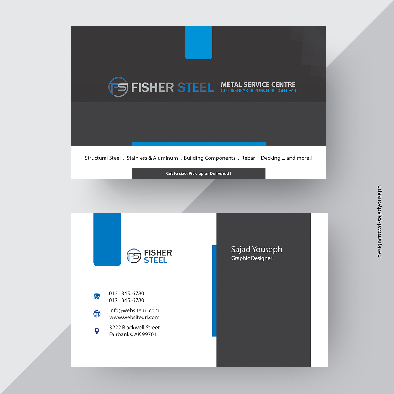 Business Card Design by Sajad Designs for Fisher Steel | Design #18882464