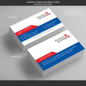 Business Card Design by Expert Designer for plumbing services A+ | Design: #18842548