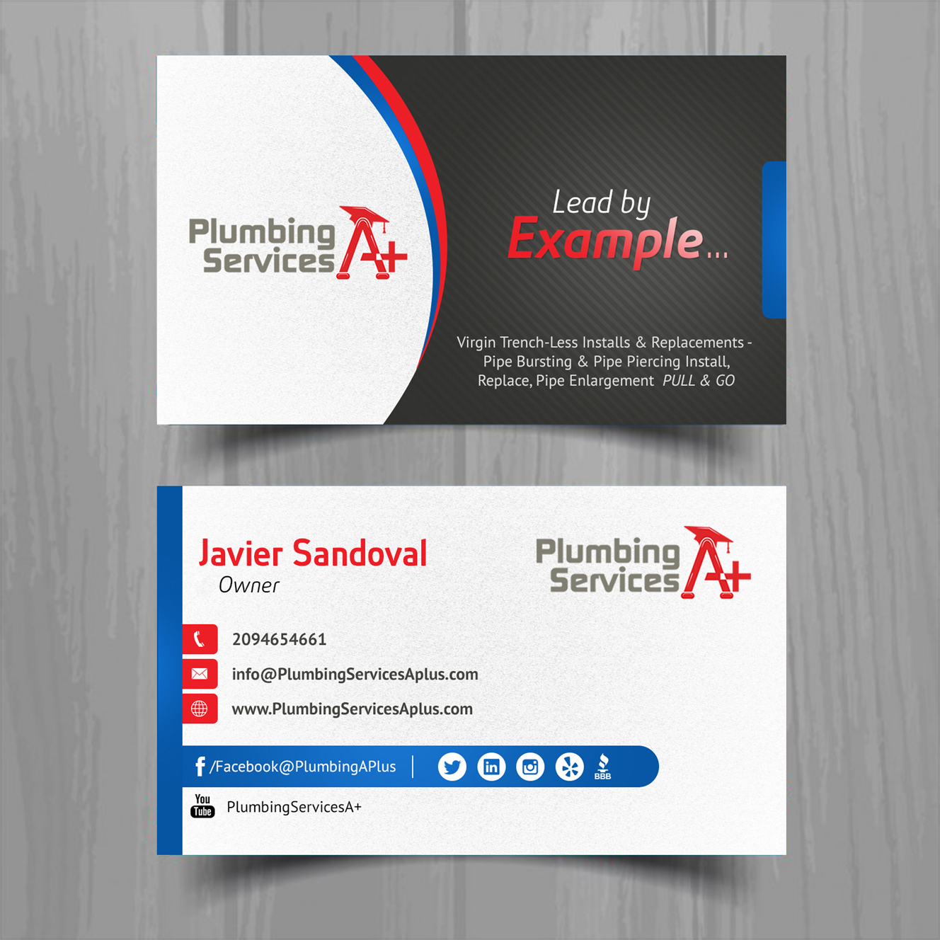 Business Card Design by Expert Designer for plumbing services A+ | Design #18846560