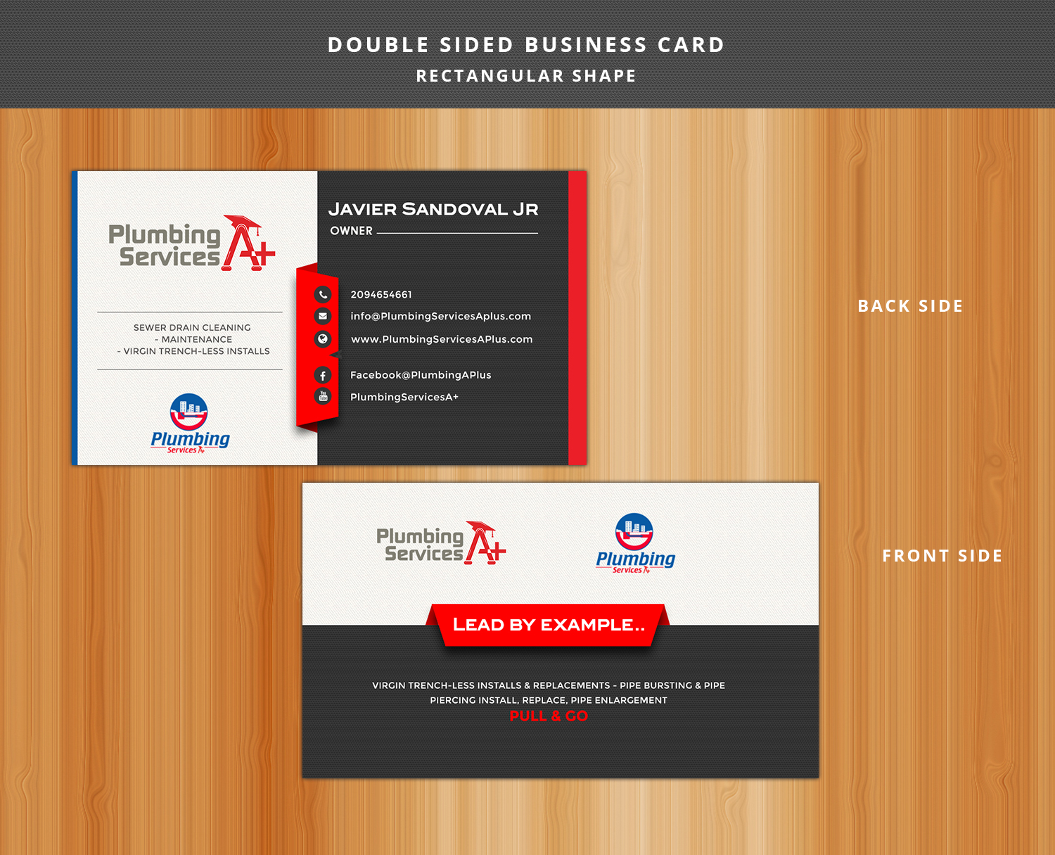 Business Card Design by Expert Designer for plumbing services A+ | Design #18850478