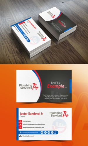 Business Card Design by Expert Designer for plumbing services A+ | Design: #18851409