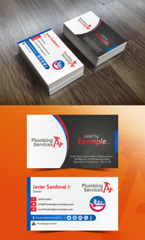 Business Card Design by Expert Designer for plumbing services A+ | Design: #18851478