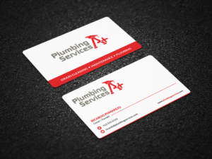 Business Card Design by Pointless Pixels India for plumbing services A+ | Design #18842586