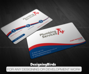 Business Card Design by Designing Birds for plumbing services A+ | Design: #18843105