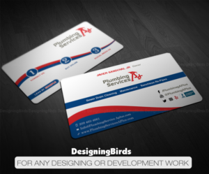 Business Card Design by Designing Birds for plumbing services A+ | Design: #18854049