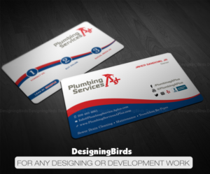 Business Card Design by Designing Birds for plumbing services A+ | Design: #18854050