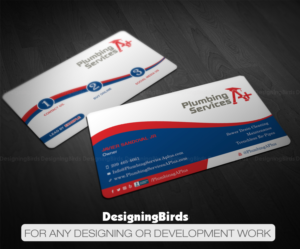Business Card Design by Designing Birds for plumbing services A+ | Design: #18854697