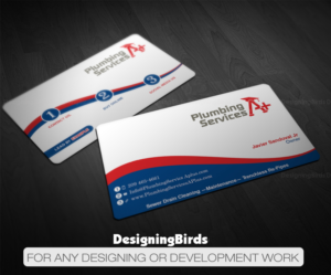 Business Card Design by Designing Birds for plumbing services A+ | Design: #18893591