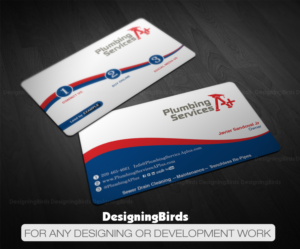 Business Card Design by Designing Birds for plumbing services A+ | Design: #18900687