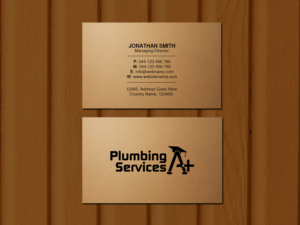 Business Card Design by Creations Box 2015 for plumbing services A+ | Design: #18845424