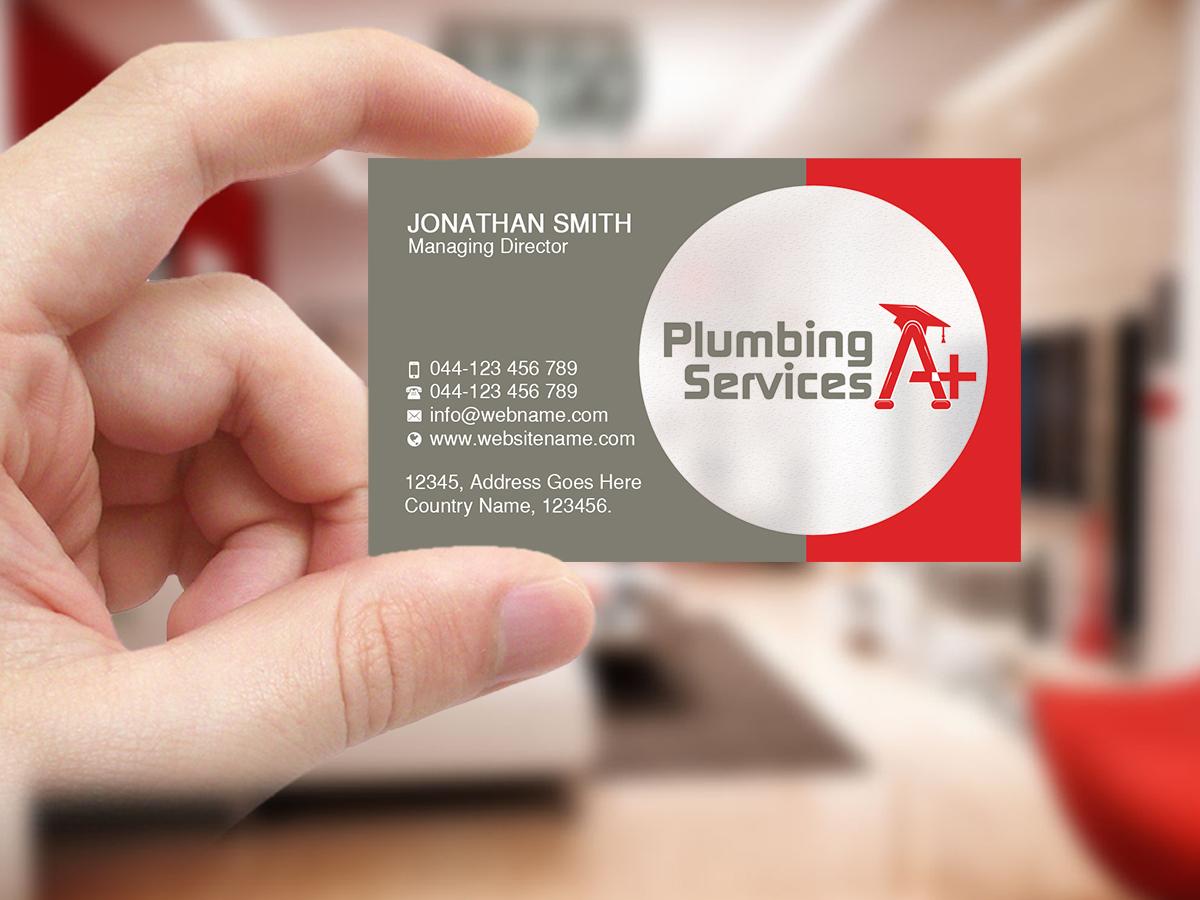 Design de Carte de Visite par Creations Box 2015 pour plumbing services A+ | Design #18845426