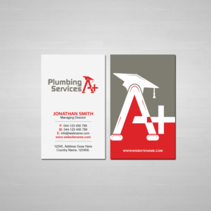 Business Card Design by Creations Box 2015 for plumbing services A+ | Design: #18845427