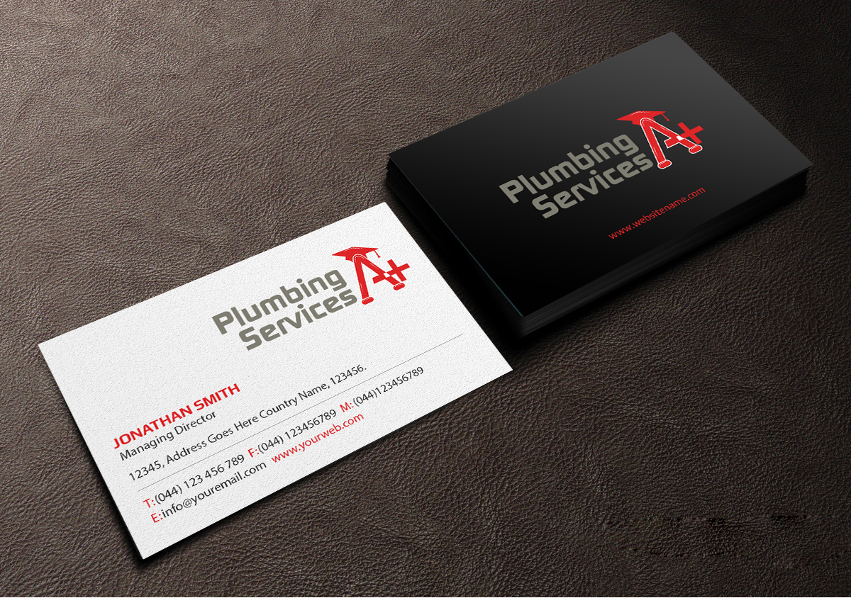 Design de Carte de Visite par Creations Box 2015 pour plumbing services A+ | Design #18845428