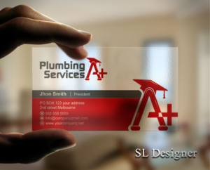 Business Card Design by SL Designer for plumbing services A+ | Design: #18840615