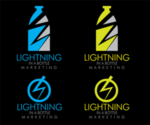 Lightning in a bottle marketing | Logo Design by GreenEyes