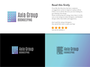 Axia Group Bookkeeping | Logo Design by Atvento Graphics