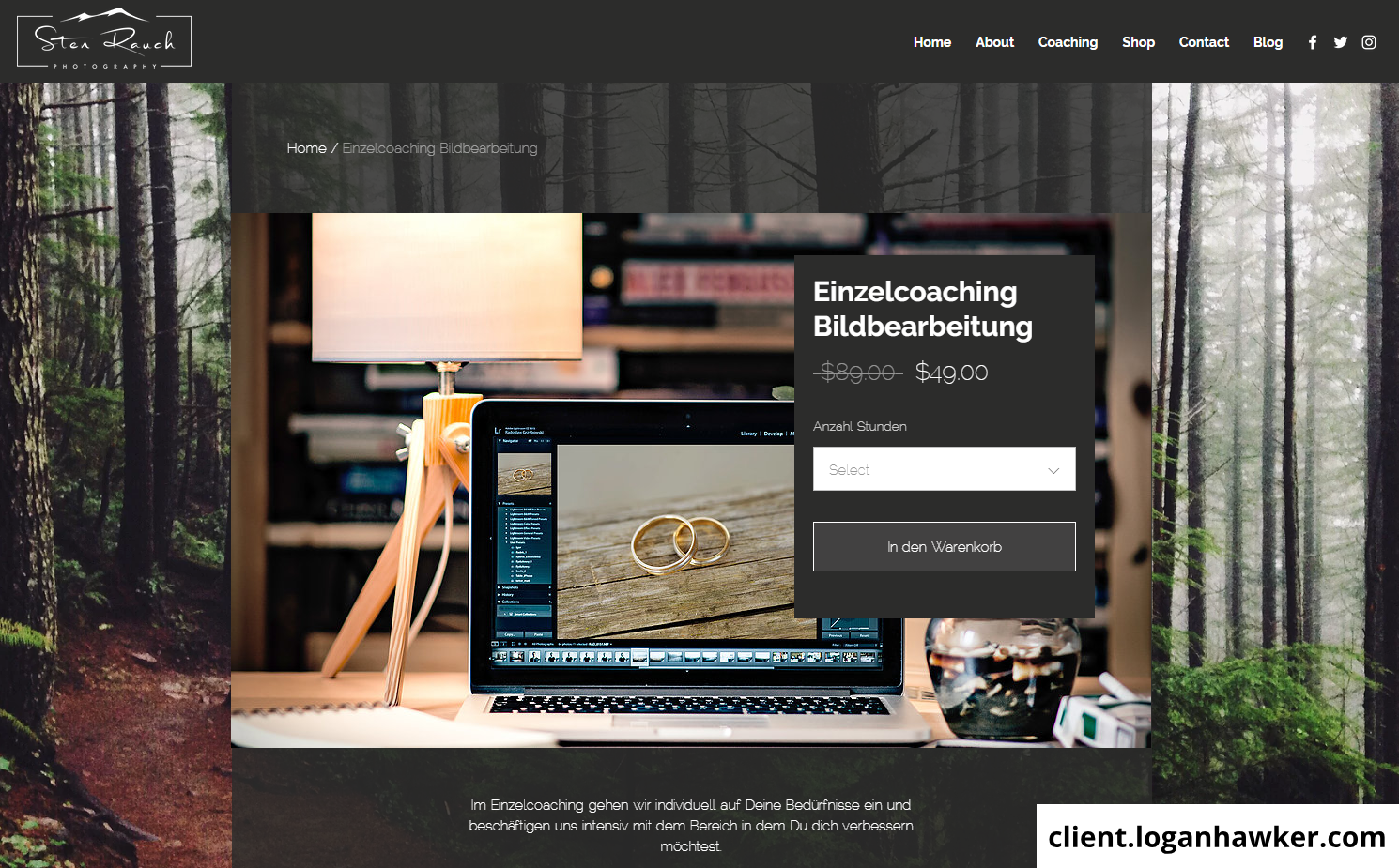 Wix Design by Logan Hawker for Sten Rauch | Design #18840127