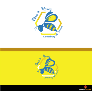 Bees 2 Honey, Canterbury NZ, EST 2016 | Logo Design by Graphic Bricks