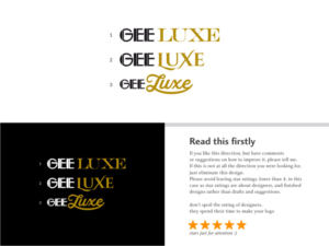 Gee Luxe | Logo Design by Atvento Graphics