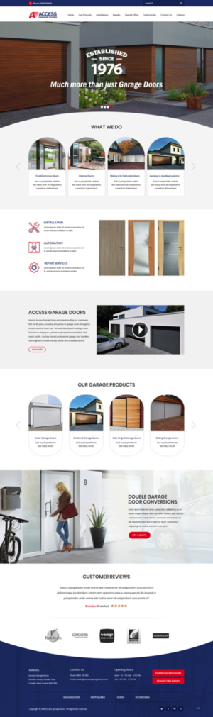 Diseño Wordpress por pb para Access Garage Doors Ltd | Diseño: #18856583