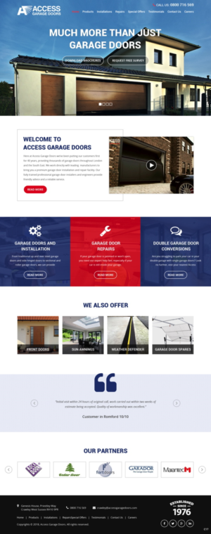 Diseño Wordpress por pb para Access Garage Doors Ltd | Diseño: #18856585