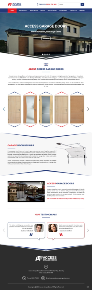 Diseño Wordpress por pb para Access Garage Doors Ltd | Diseño: #18856586