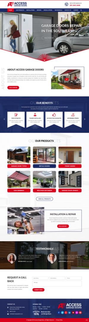 Diseño Wordpress por pb para Access Garage Doors Ltd | Diseño: #18856587