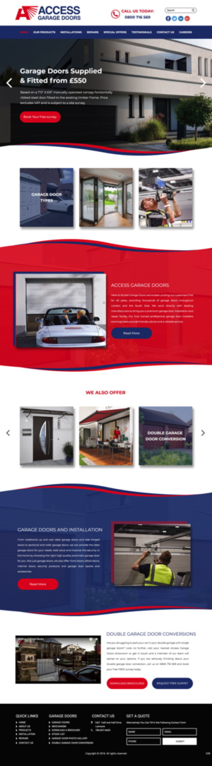 Diseño Wordpress por pb para Access Garage Doors Ltd | Diseño: #18856591