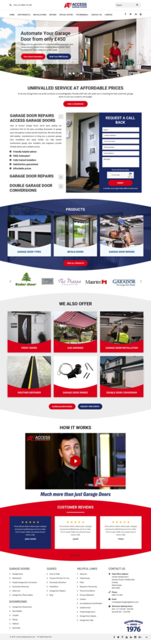 Diseño Wordpress por pb para Access Garage Doors Ltd | Diseño: #18856593