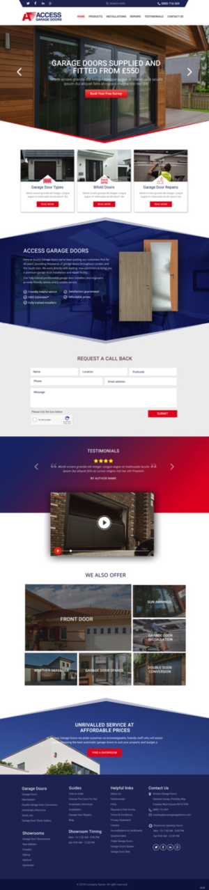 Diseño Wordpress por pb para Access Garage Doors Ltd | Diseño: #18856594