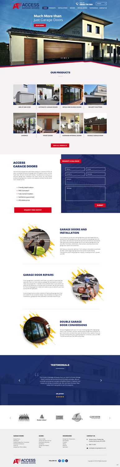 Wordpress Design by pb for Access Garage Doors Ltd | Design #18867777