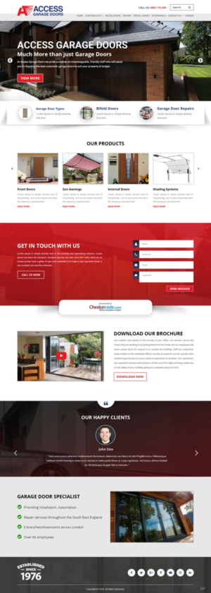 Diseño Wordpress por pb para Access Garage Doors Ltd | Diseño: #18867778