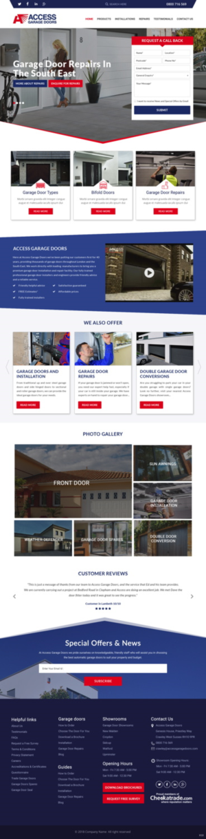 Diseño Wordpress por pb para Access Garage Doors Ltd | Diseño: #18944781