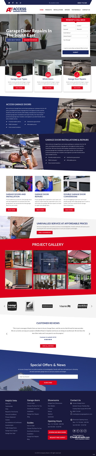 WordPress-Design von pb für Access Garage Doors Ltd | Design #18960776