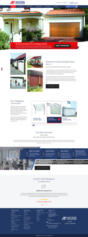 Website Redesign - home improvements/garage door supplier & installer in London  | Design Wordpress par Sbss