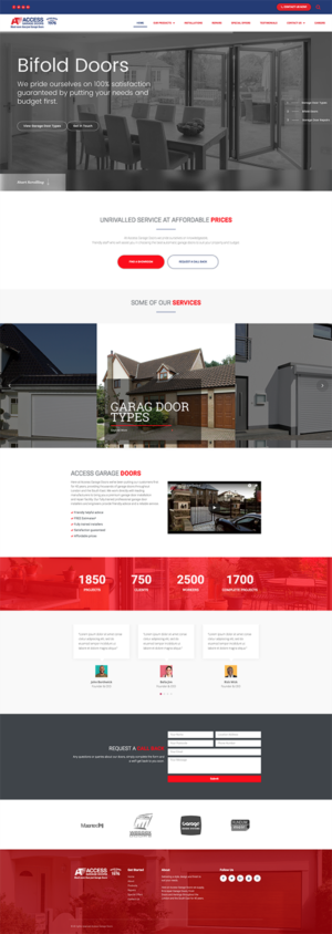 Wordpress Design by MOATAZ AZAB for Access Garage Doors Ltd | Design #18935784