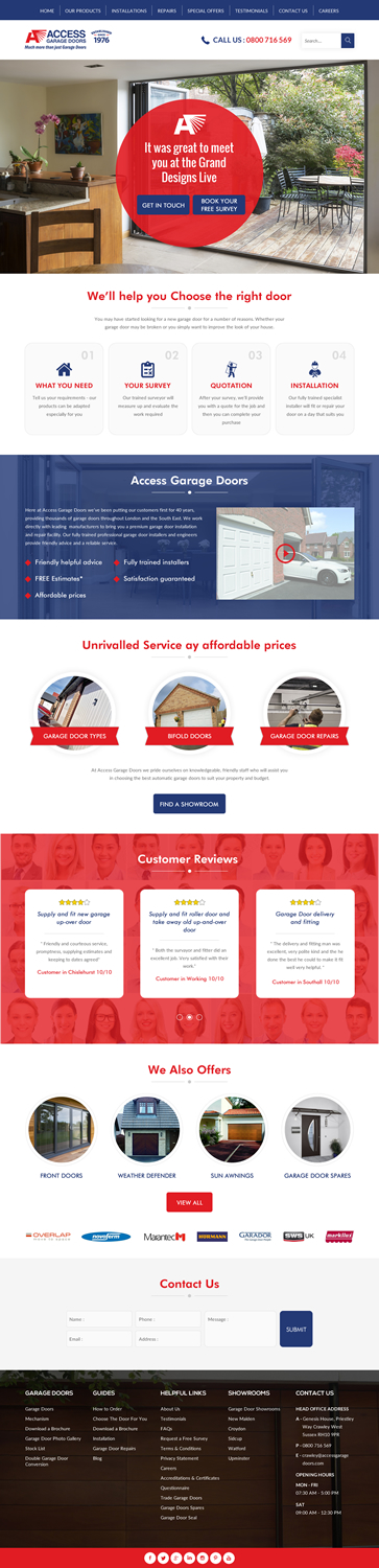 Diseño Wordpress por rightway para Access Garage Doors Ltd | Diseño #18856246