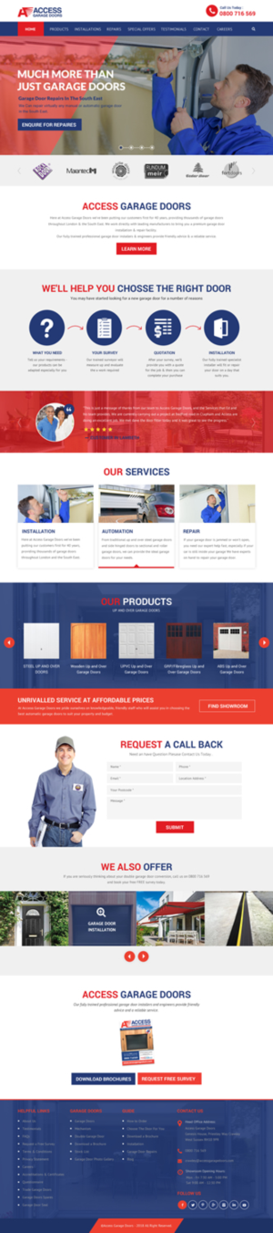 Diseño Wordpress por rightway para Access Garage Doors Ltd | Diseño: #18860118