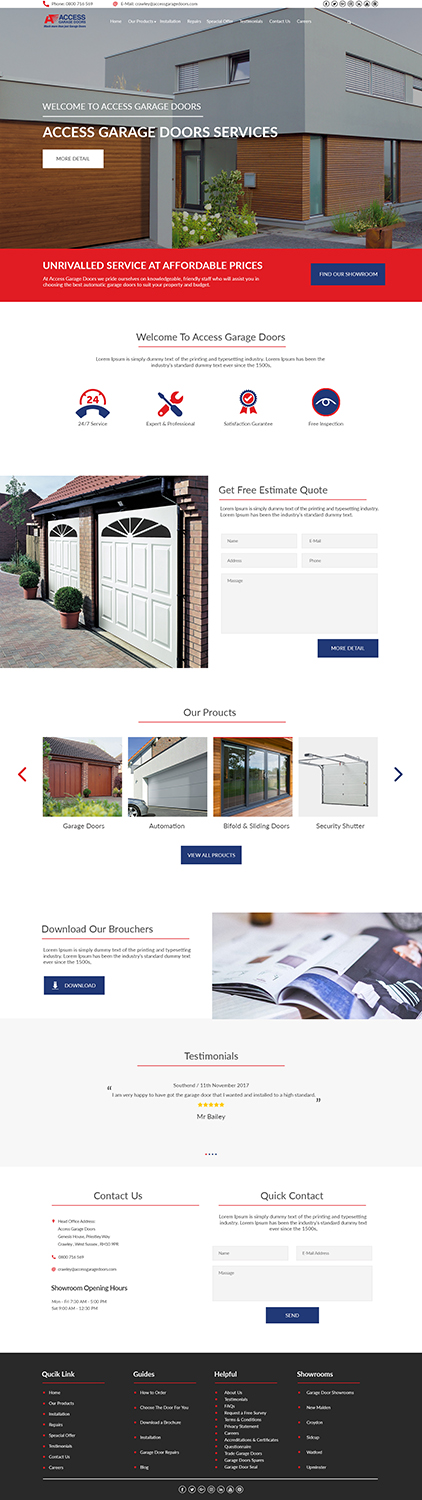 WordPress-Design von bdesigner9 für Access Garage Doors Ltd | Design #18865244