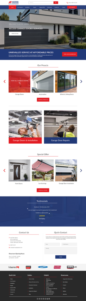 Website Redesign - home improvements/garage door supplier & installer in London  | WordPress-Design von bdesigner9