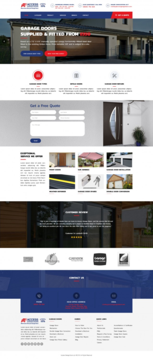 Diseño Wordpress por Senthil Kumaar V para Access Garage Doors Ltd | Diseño: #18847892