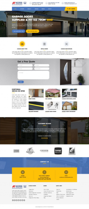 Diseño Wordpress por Senthil Kumaar V para Access Garage Doors Ltd | Diseño: #18857047