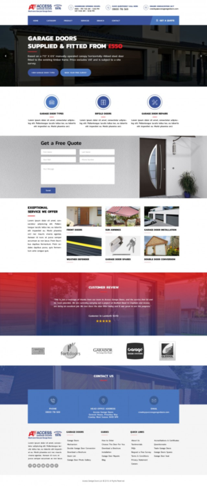 Diseño Wordpress por Senthil Kumaar V para Access Garage Doors Ltd | Diseño: #18867417