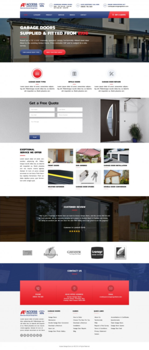 Diseño Wordpress por Senthil Kumaar V para Access Garage Doors Ltd | Diseño: #18867418