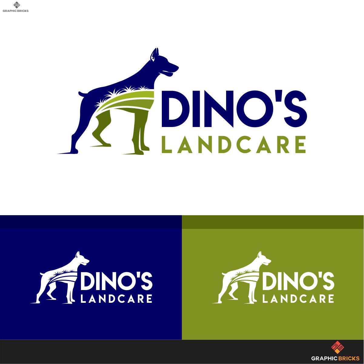 Logo Design by Graphic Bricks for Dino’s Landcare LLC | Design #18853870